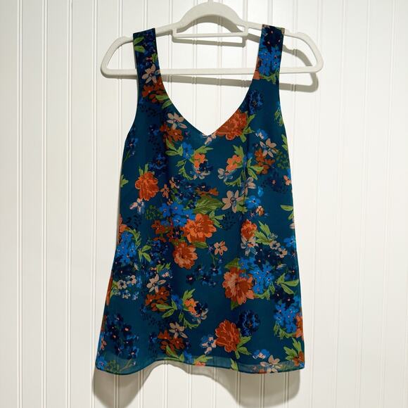 CAbi Tops - Cabi Teal Floral Still Life Tank Size XS